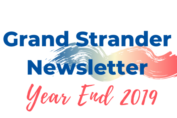 text saying grand strander newsletter